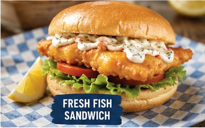 Fresh fish sandwich